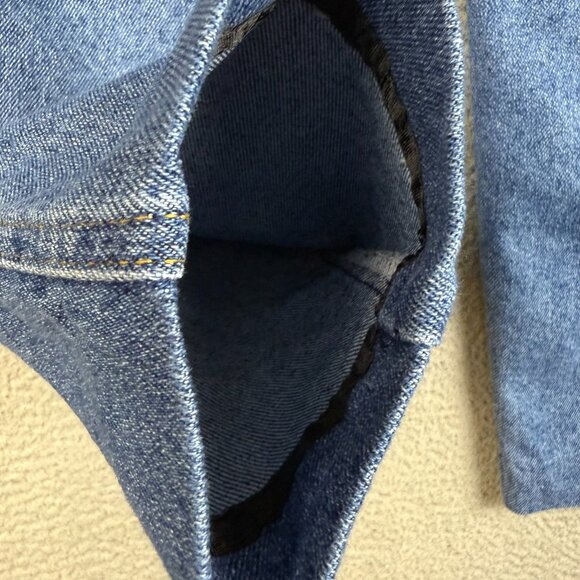 VTG Lee Womens Jeans 12 Short High Waist Curvy Stonewash Tapered Leg Mom *Hemmed - Picture 8 of 9